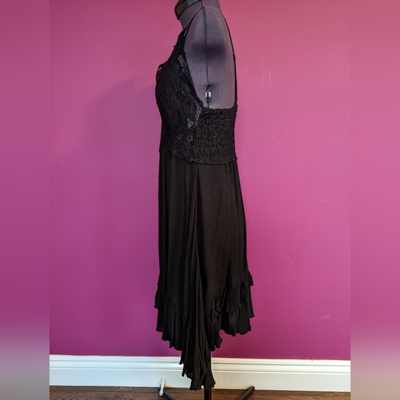 FP One Adella Slip Lace Dress Black Medium - Picture 4 of 6